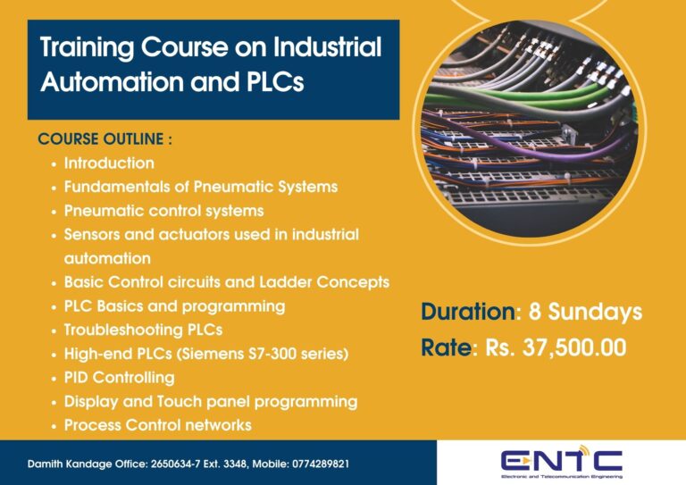 Training Course on Industrial Automation and PLCs Department of