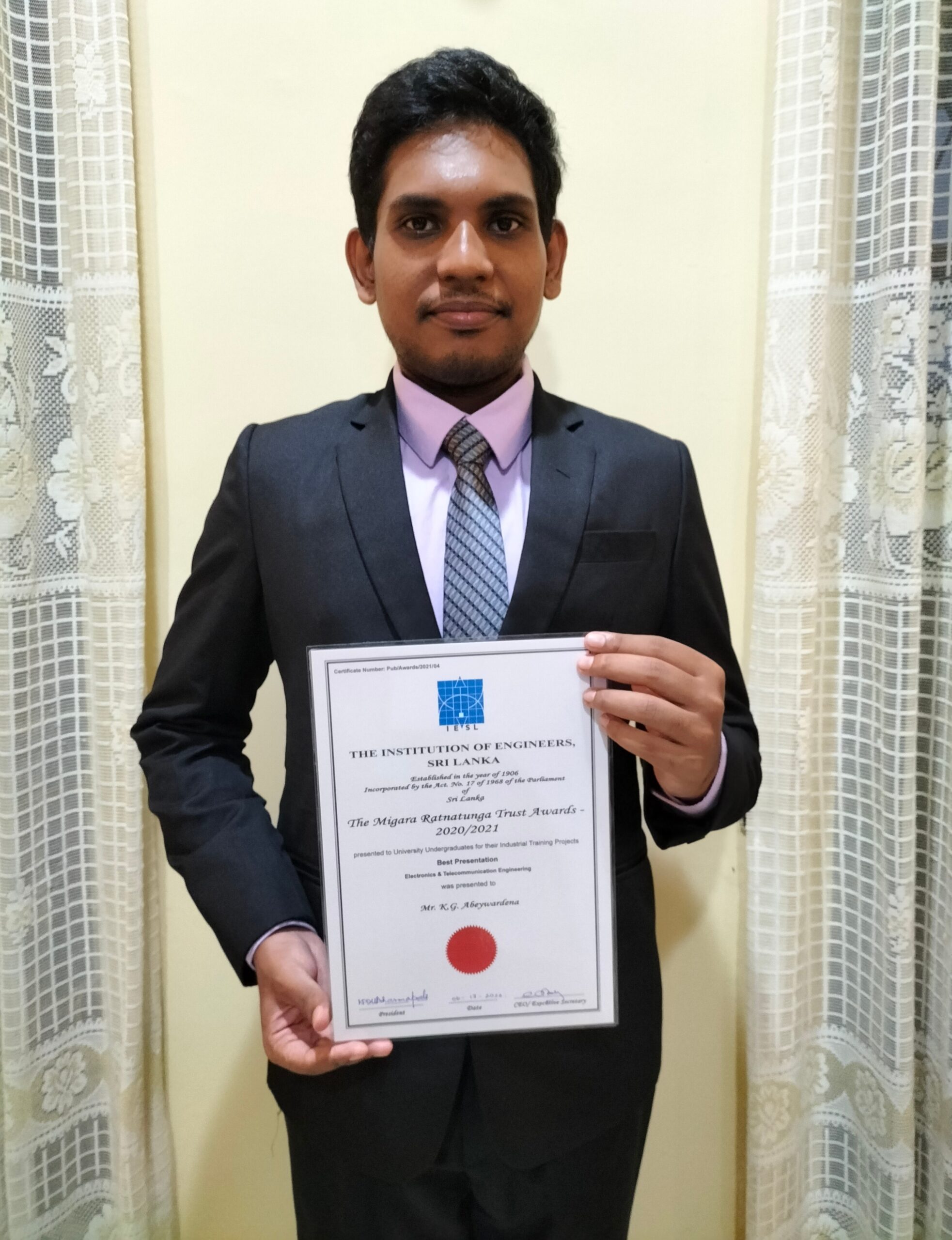 Migara Ratnatunga Trust Award for Industrial Training for ...